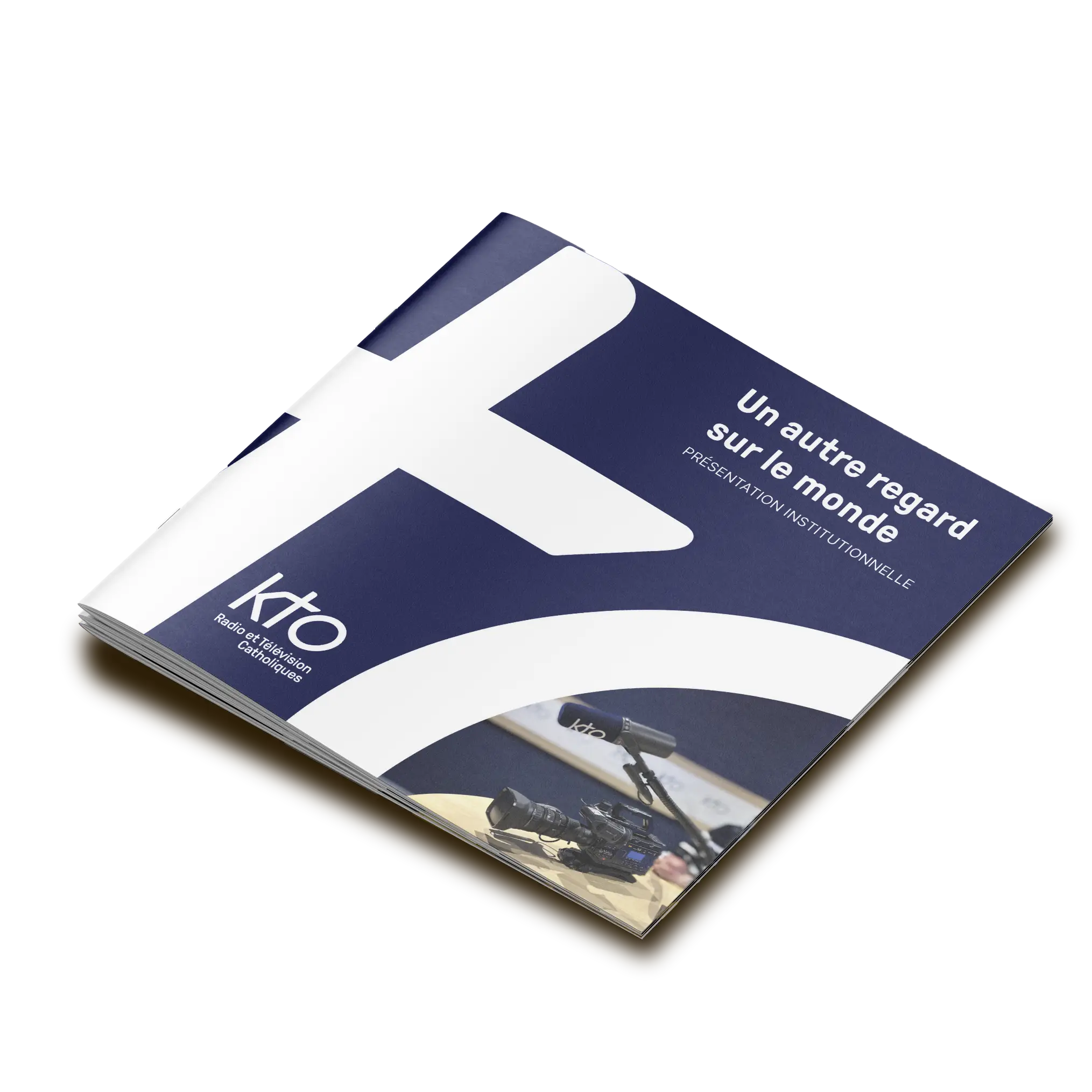 Image de la brochure institutionnelle réalisée pour la chaîne de télévision KTO